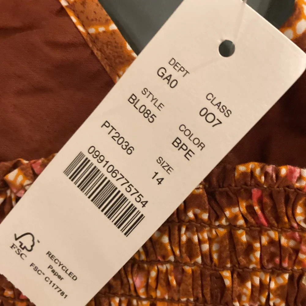 J. Crew Rust Floral Halter Cami